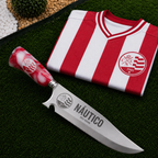 Faca Personalizada Náutico com Cabo Premium Resinada + Gravação de Nome + Capa de Couro Exclusiva Brinde
