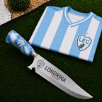 Faca Personalizada Londrina com Cabo Premium Resinada + Gravação de Nome + Capa de Couro Exclusiva Brinde