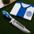 Faca Personalizada Maringá com Cabo Premium Resinada + Gravação de Nome + Capa de Couro Exclusiva Brinde