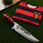Faca Personalizada Sport com Cabo Premium Resinada + Gravação de Nome + Capa de Couro Exclusiva Brinde