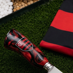 Faca Personalizada Flamengo com Cabo Premium Resinada + Gravação de Nome + Capa de Couro Exclusiva Brinde