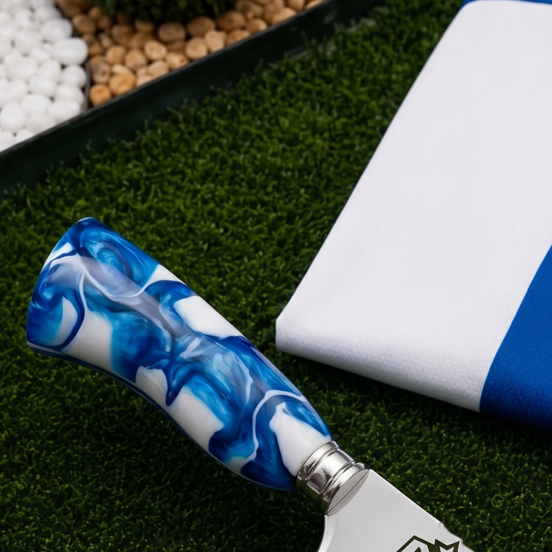 Faca Personalizada Maringá com Cabo Premium Resinada + Gravação de Nome + Capa de Couro Exclusiva Brinde