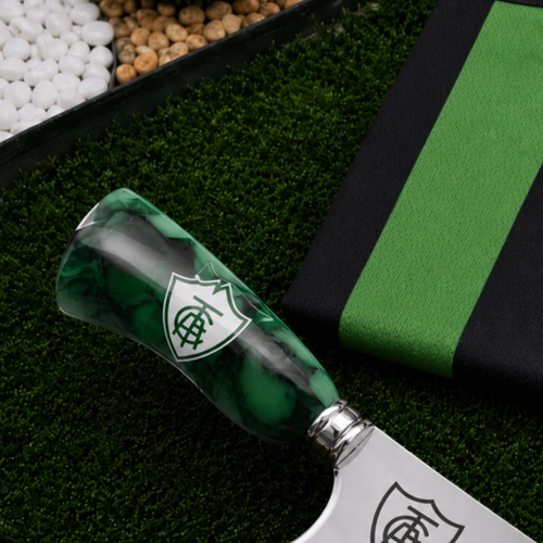 Faca Personalizada América MG com Cabo Premium Resinada + Gravação de Nome + Capa de Couro Exclusiva Brinde