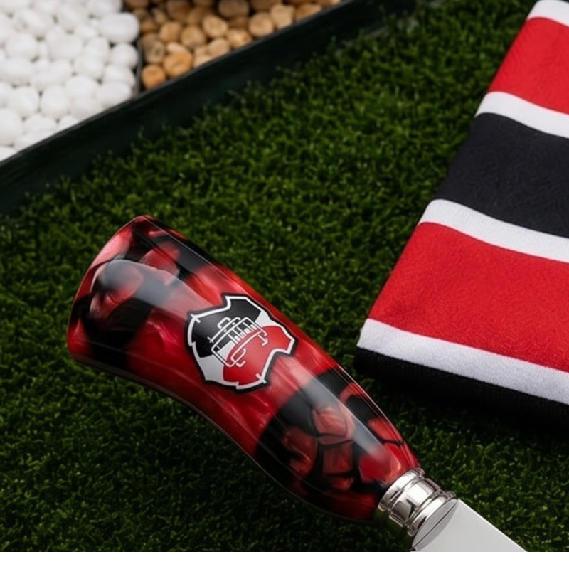 Faca Personalizada Santa Cruz com Cabo Premium Resinada + Gravação de Nome + Capa de Couro Exclusiva Brinde