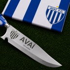 Faca Personalizada Avaí com Cabo Premium Resinada + Gravação de Nome + Capa de Couro Exclusiva Brinde