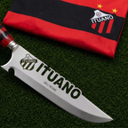 Faca Personalizada Ituano com Cabo Premium Resinada + Gravação de Nome + Capa de Couro Exclusiva Brinde