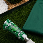 Faca Personalizada Floresta com Cabo Premium Resinada + Gravação de Nome + Capa de Couro Exclusiva Brinde