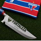 Faca Personalizada Fortaleza com Cabo Premium Resinada + Gravação de Nome + Capa de Couro Exclusiva Brinde