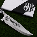 Faca Personalizada Ponte Preta com Cabo Premium Resinada + Gravação de Nome + Capa de Couro Exclusiva Brinde