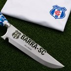 Faca Personalizada Barra com Cabo Premium Resinada + Gravação de Nome + Capa de Couro Exclusiva Brinde