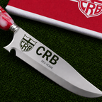 Faca Personalizada CRB com Cabo Premium Resinada + Gravação de Nome + Capa de Couro Exclusiva Brinde